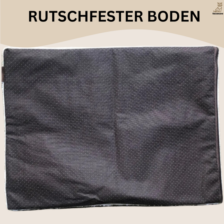 Rutschfeste schwarze Matte, strapazierfähiges Material, ideal für sicheren Bodenbelag.