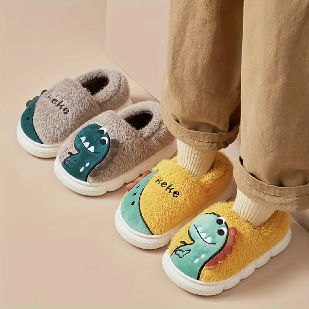 Dětské pantofle s designem dinosaura – DinoSteps