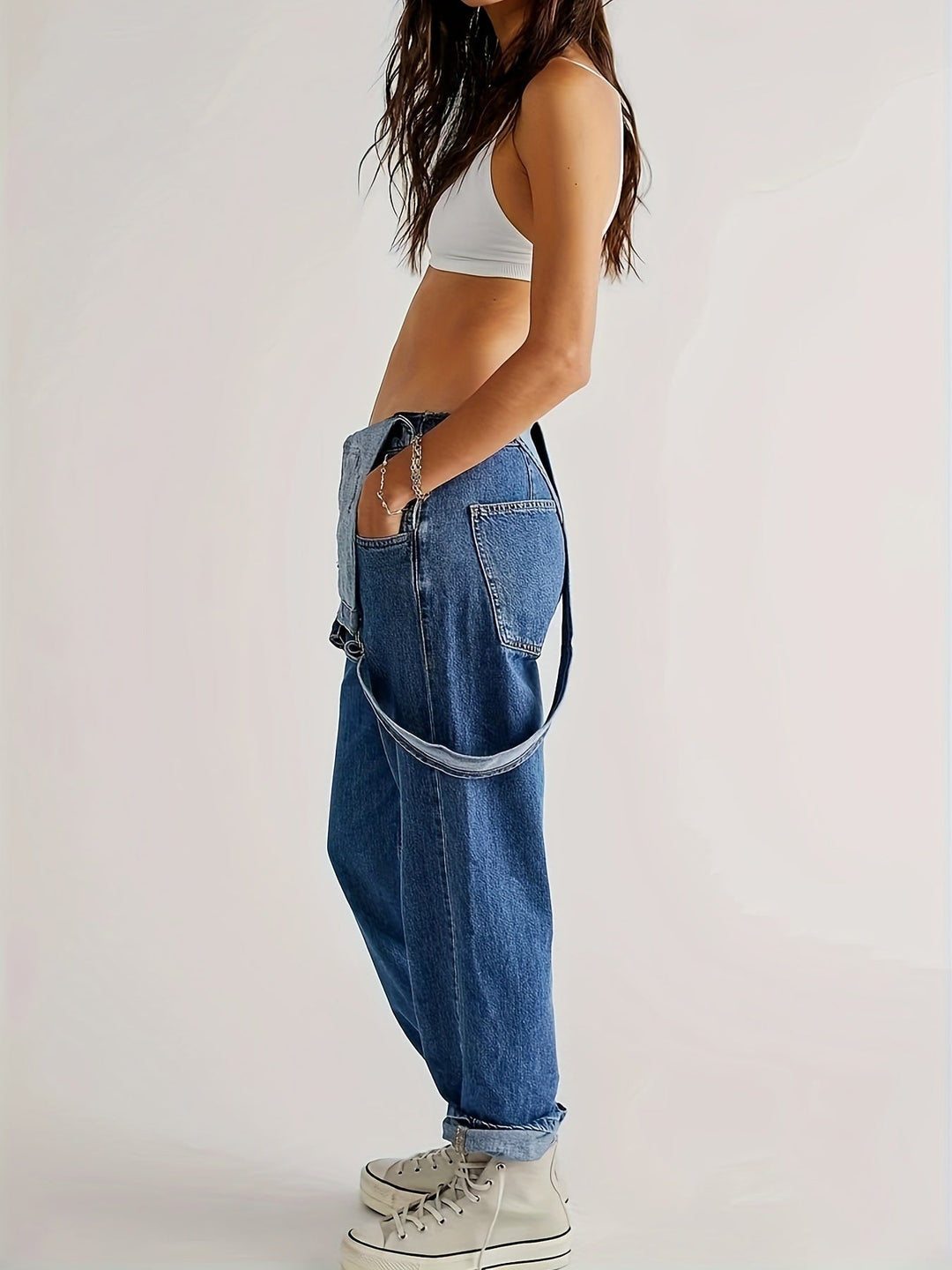 Stylický dámský denim overall na každý den - CityEase