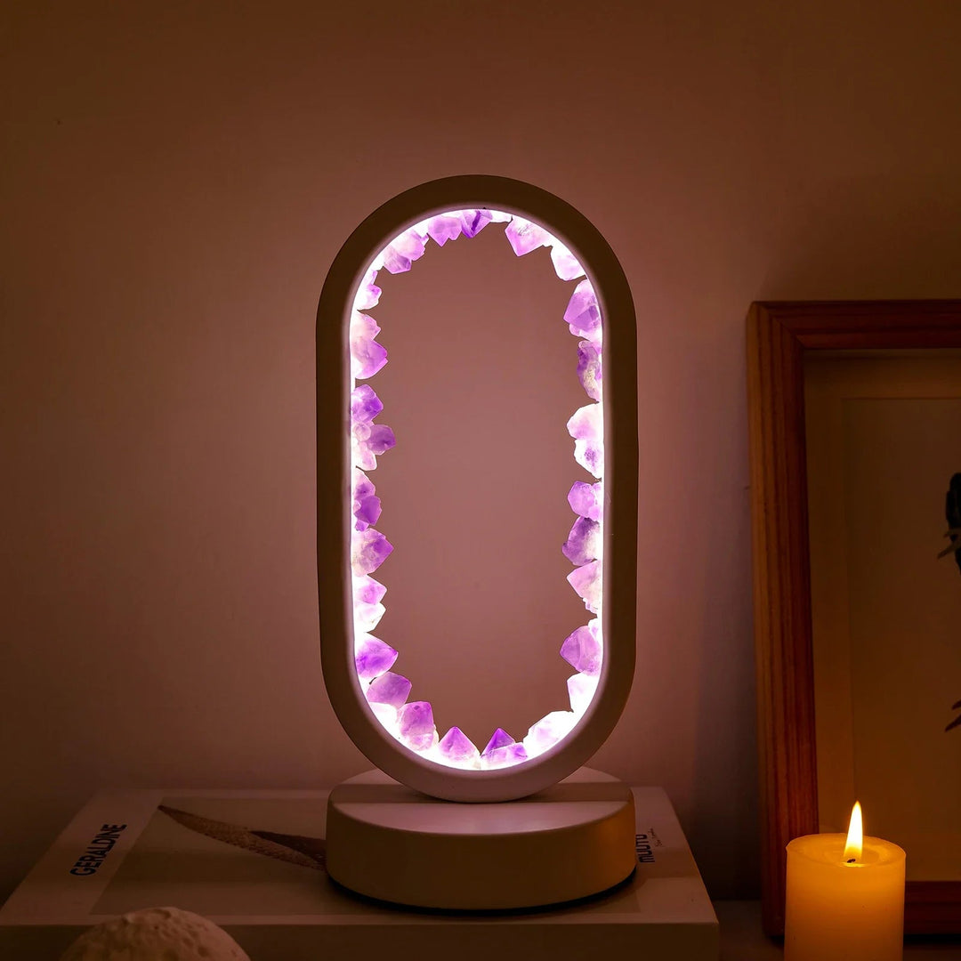 Ručně vyrobená ametystová lampa - Serenith