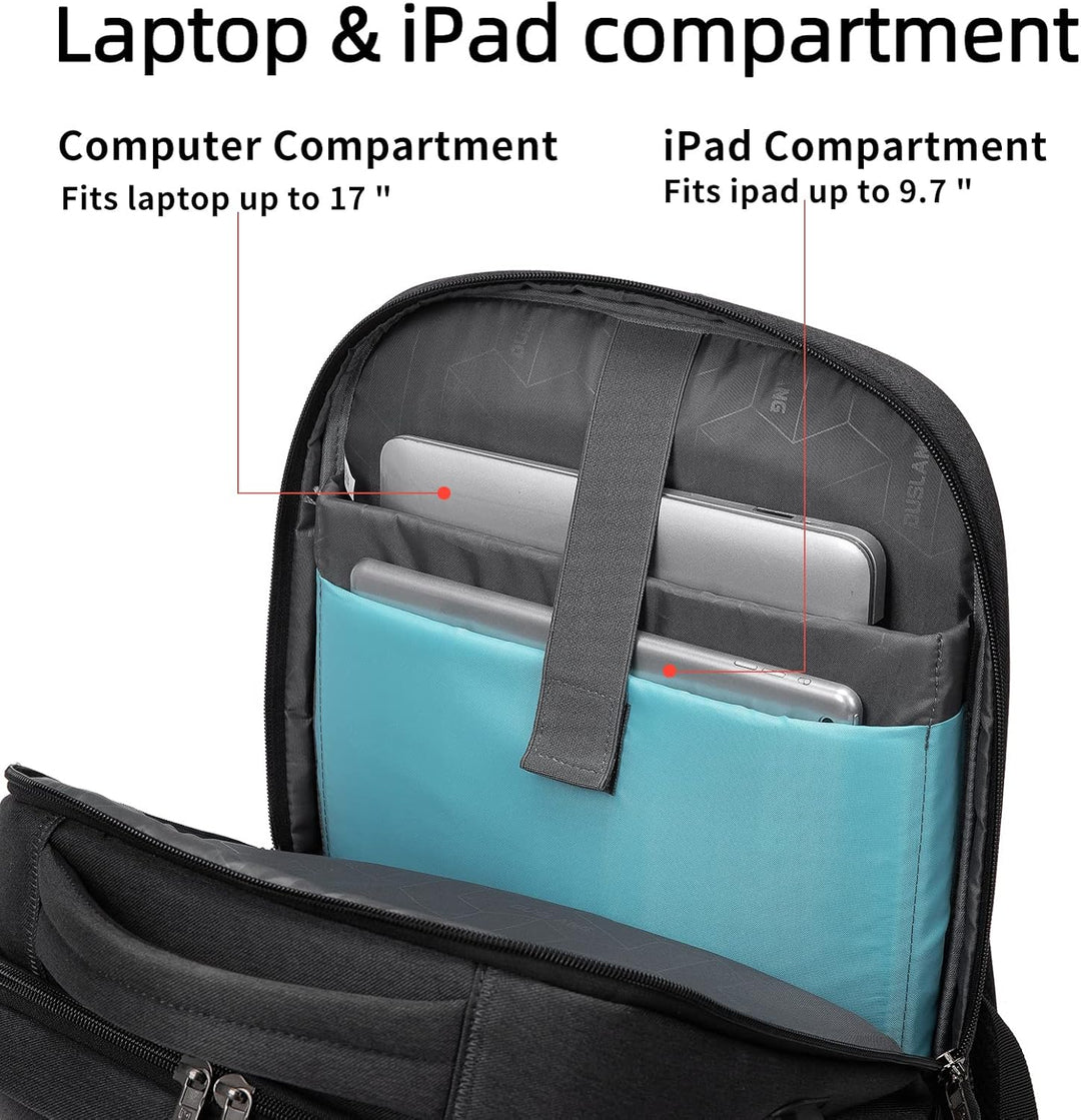 Voděodolný cestovní batoh na notebook s USB portem a organizovaným úložným prostorem