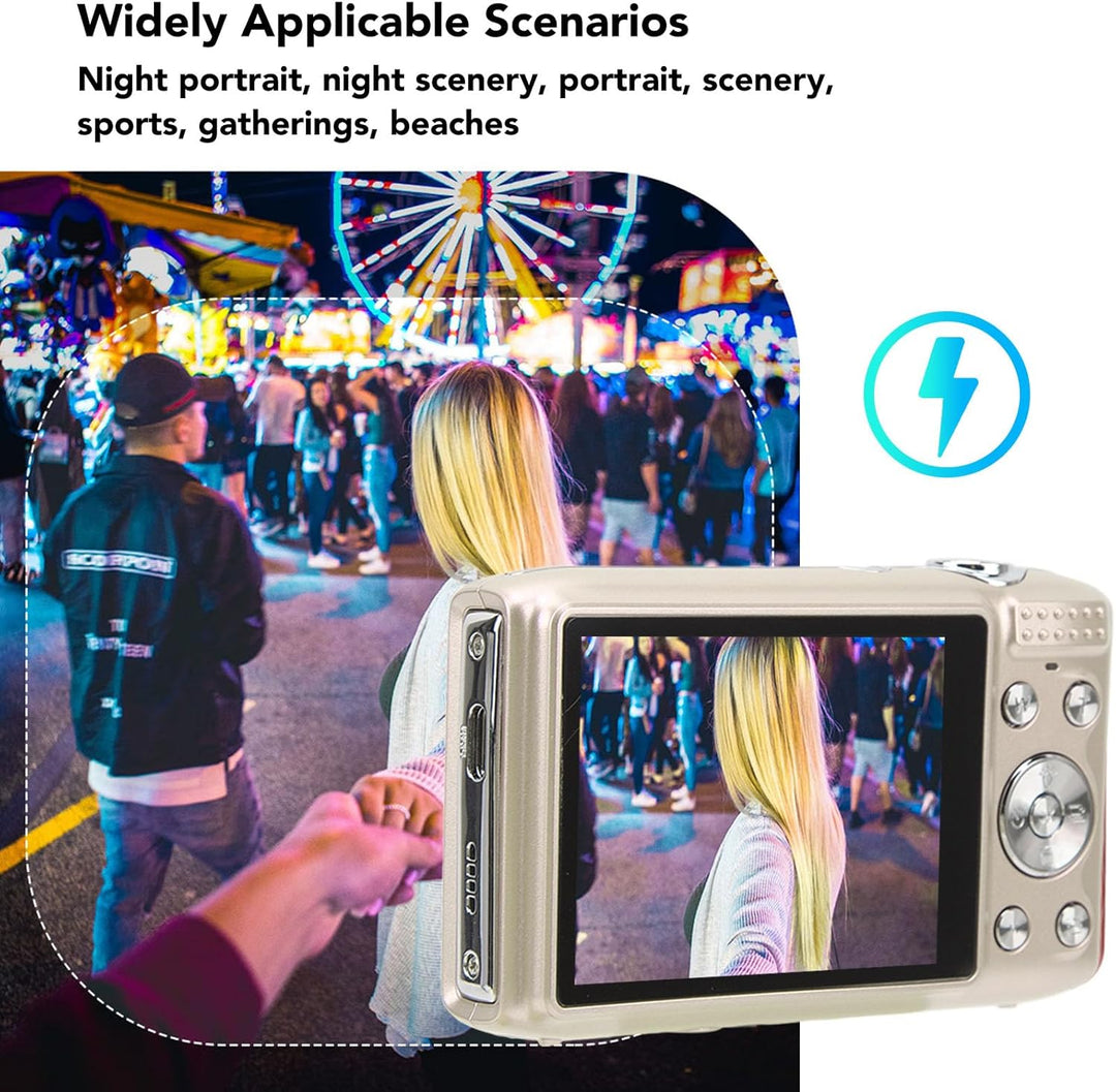 4K kompaktní digitální fotoaparát s 58 Mpx fotografiemi a 16násobným zoomem – Lumora