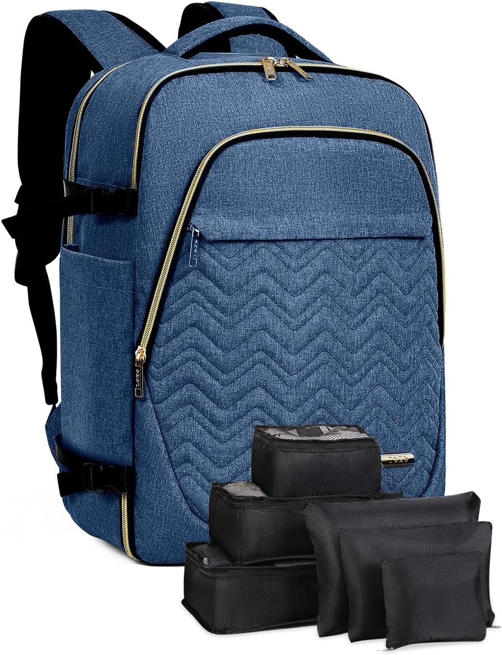 40 l cestovní trolley vhodný do letadla s 6 balicími kostkami a přihrádkou na notebook