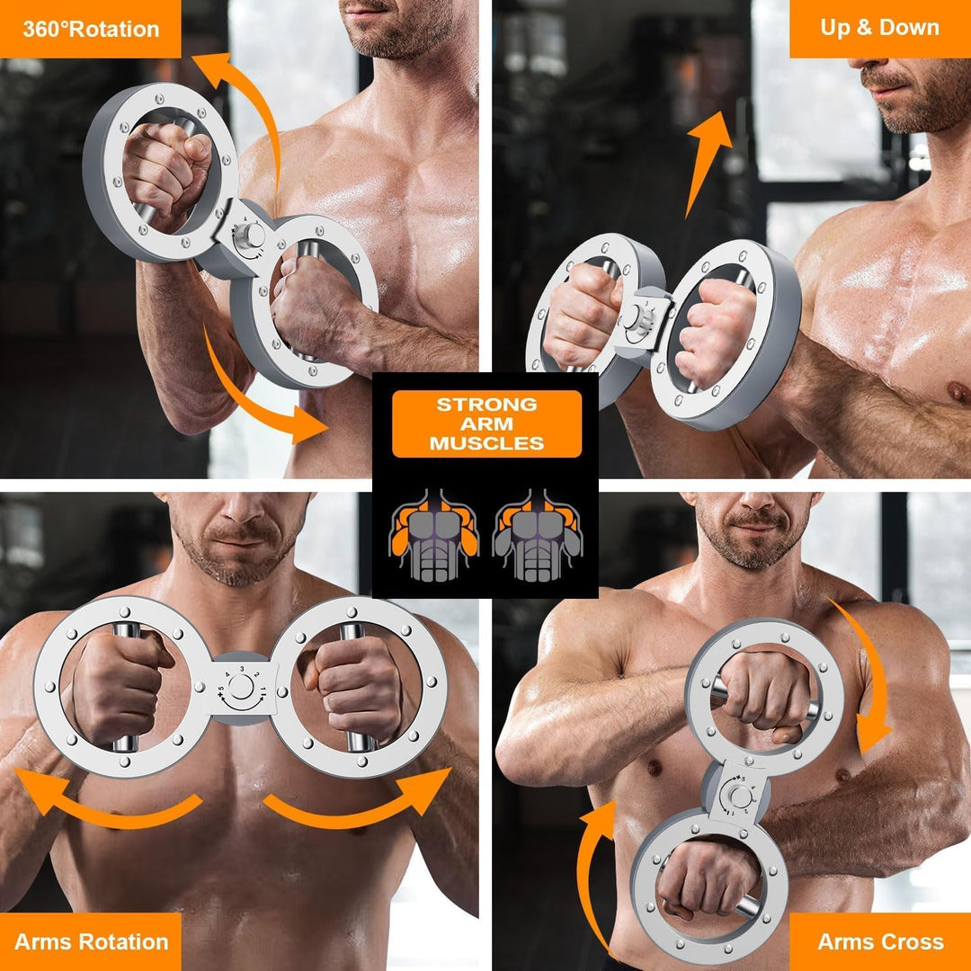 Twister pro cvičení paží s nastavitelným odporem 12 lb a otočením o 360° – Zeynor