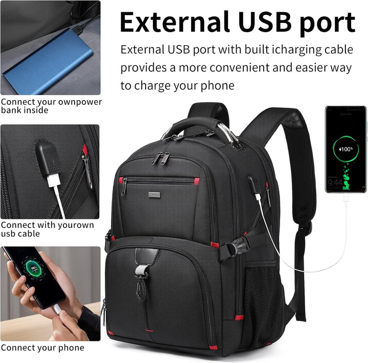 50L vodotěsný extra velký cestovní batoh na notebook s USB portem