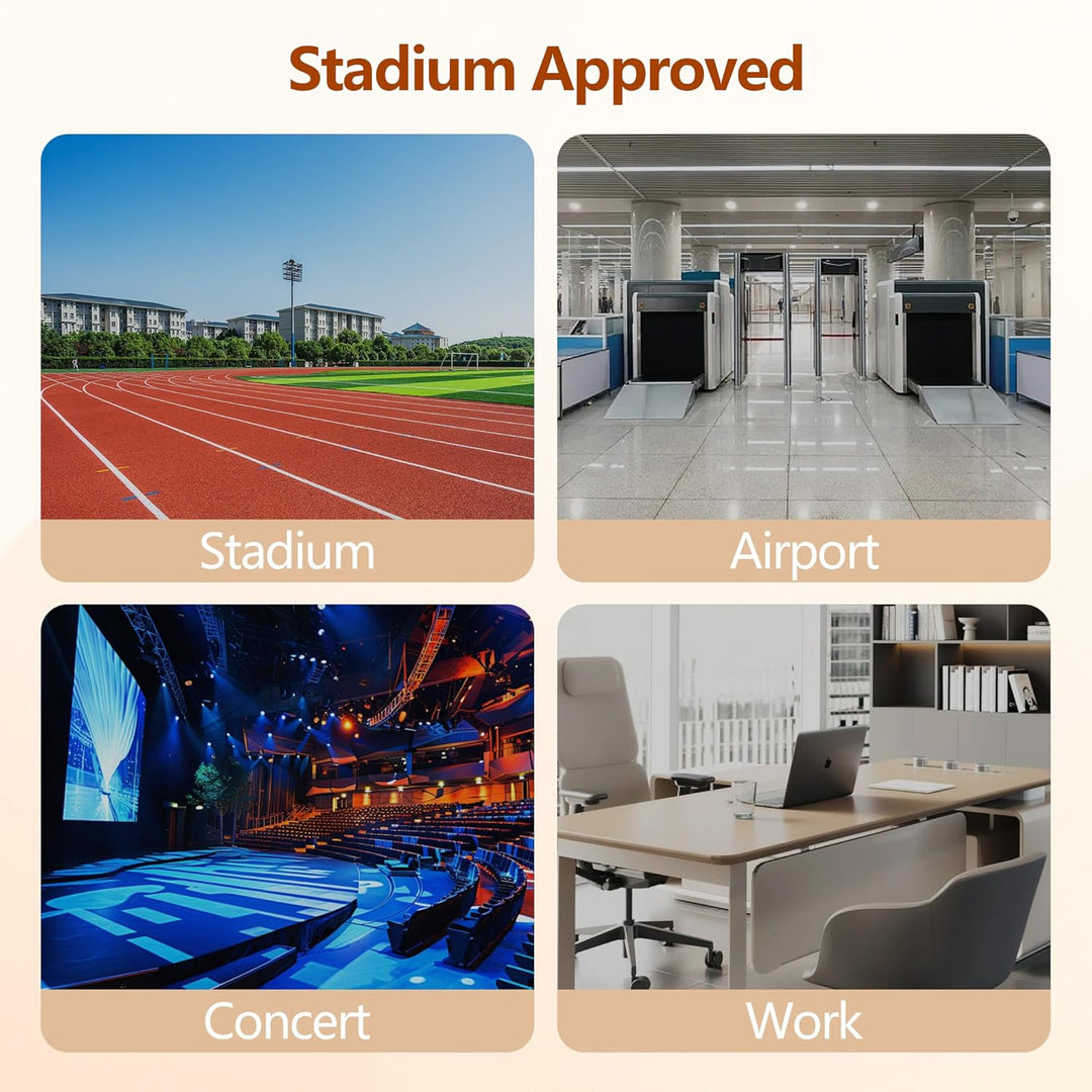 Transparenter Rucksack, PVC, durchsichtig, für Stadion, Konzert, Flughafen, Arbeit, genehmigt.