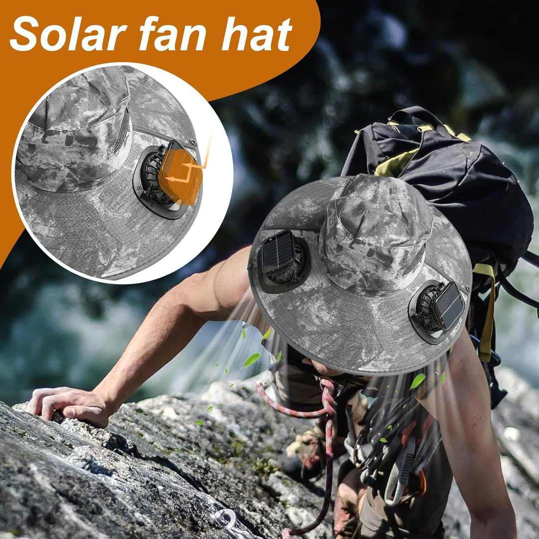 Solární ventilátorový chladicí klobouk s UV ochranou – Solvoro
