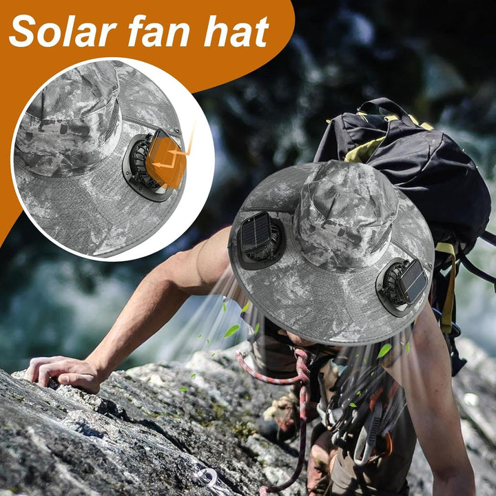 Solární ventilátorový chladicí klobouk s UV ochranou – Solvoro