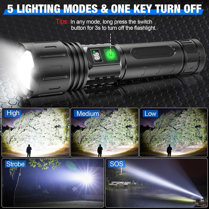 High-Output LED Flashlight – Up to 100,000 Lumens 3