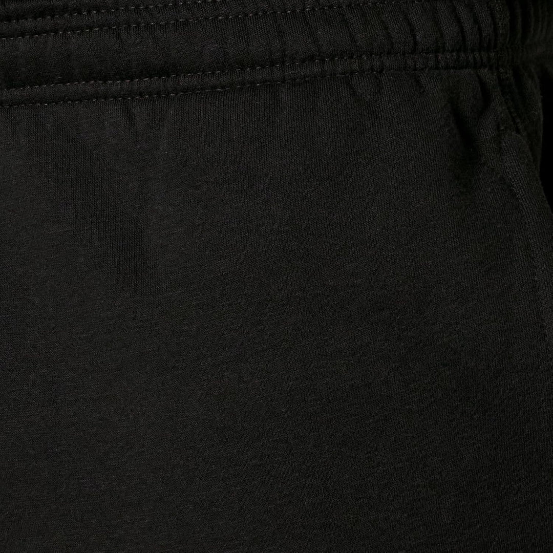 Schwarze Jogginghose aus Baumwolle, elastischer Bund, bequeme Sportbekleidung für Herren.