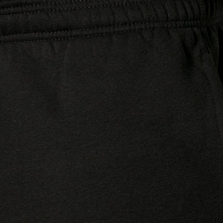Schwarze Jogginghose aus Baumwolle, elastischer Bund, bequeme Sportbekleidung für Herren.