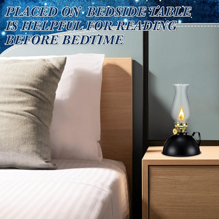 Sada 2 skleněných a kovových olejových lamp ve vintage stylu – Ardin