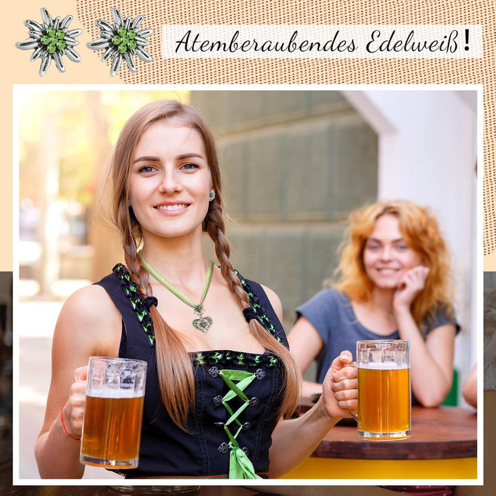 Sada šperků Edelweiß s přívěškem ve tvaru srdce – AlpenFrische Oktoberfest 2025