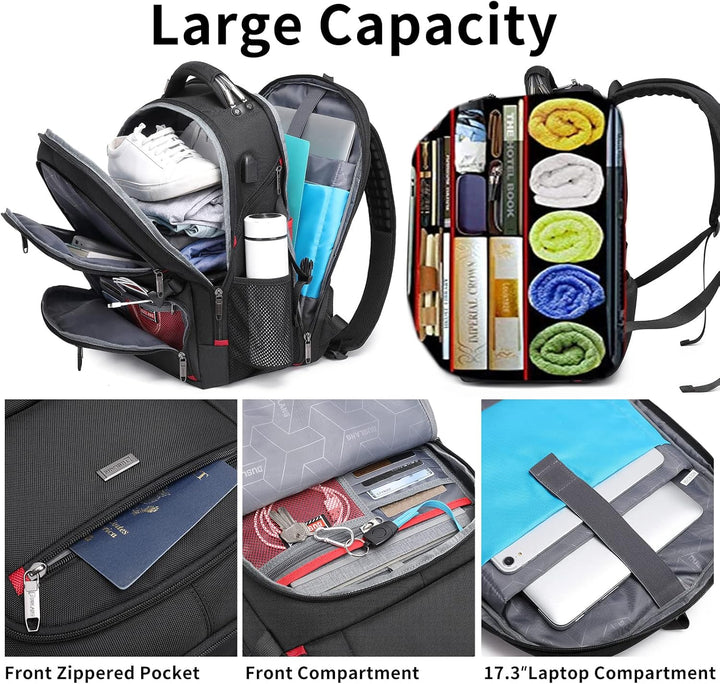 50L vodotěsný extra velký cestovní batoh na notebook s USB portem