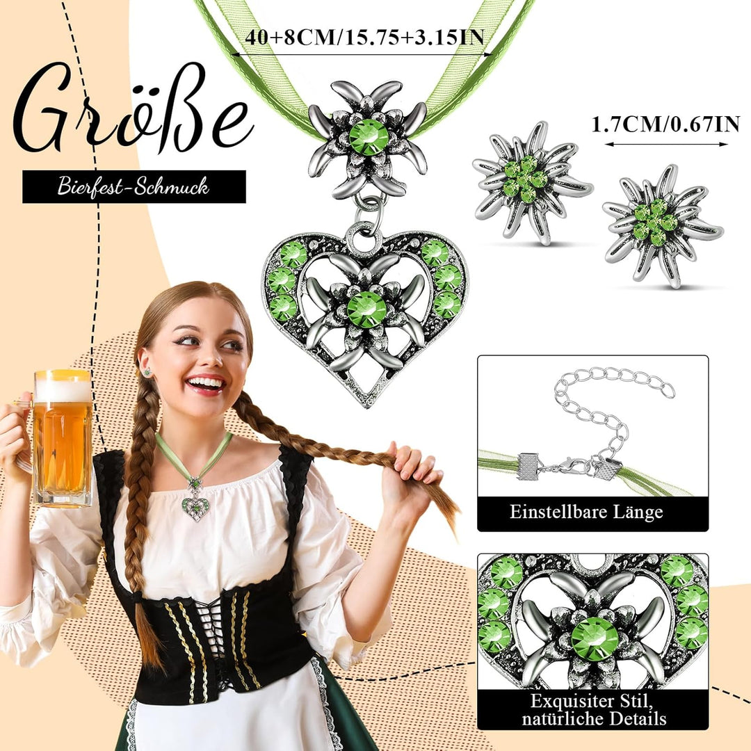 Sada šperků Edelweiß s přívěškem ve tvaru srdce – AlpenFrische Oktoberfest 2025