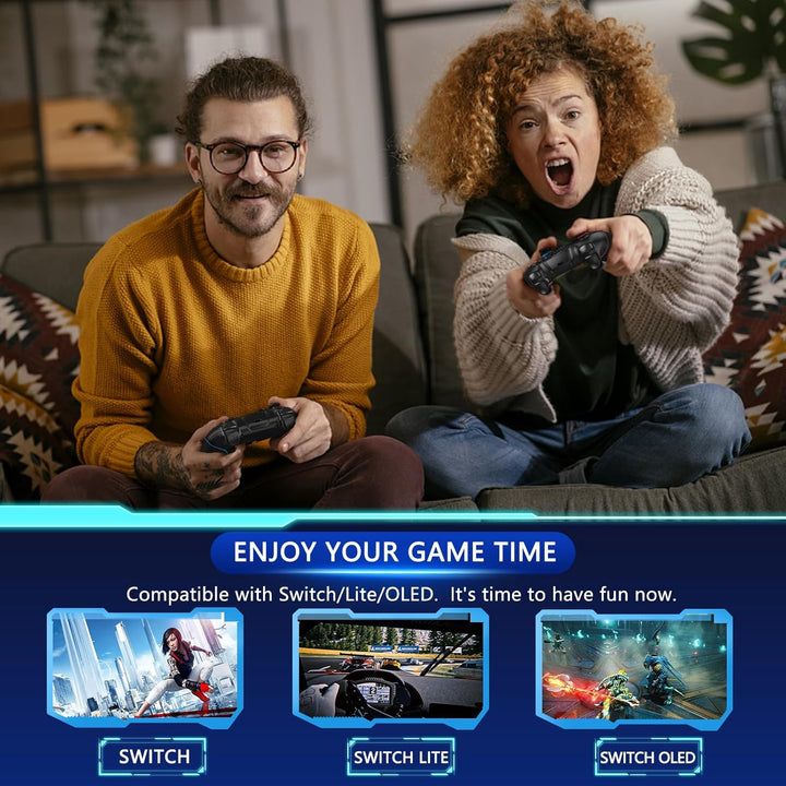 Bezdrátový ovladač pro Switch s joystiky s Hallovým efektem a funkcí Turbo – Nexora