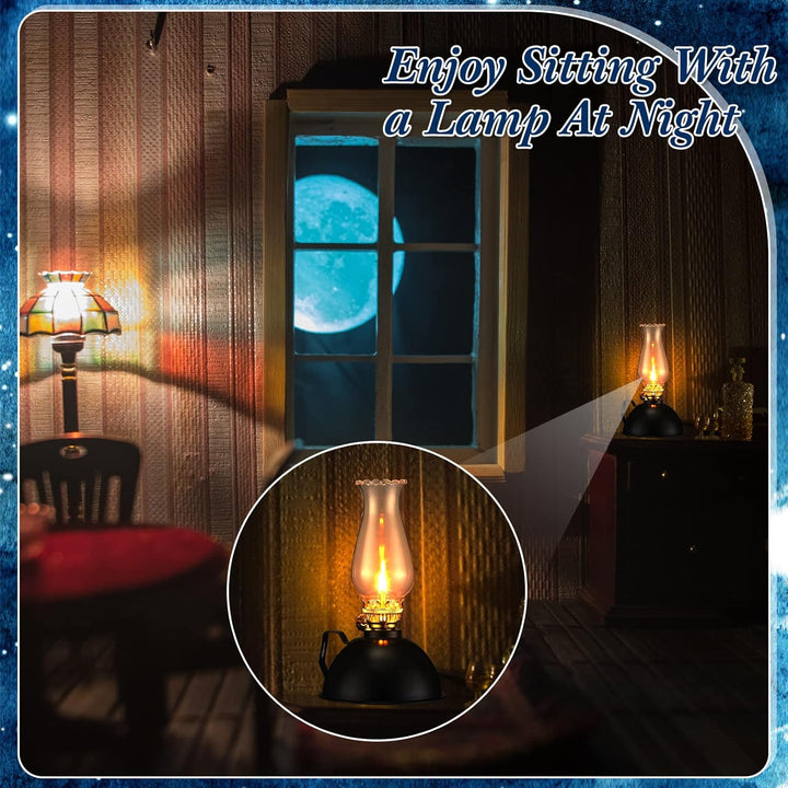 Sada 2 skleněných a kovových olejových lamp ve vintage stylu – Ardin