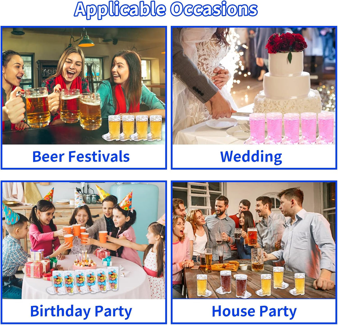 Panákové skleničky ve tvaru kovbojských bot (balení 30, 30 ml) – BootsProst Oktoberfest 2025