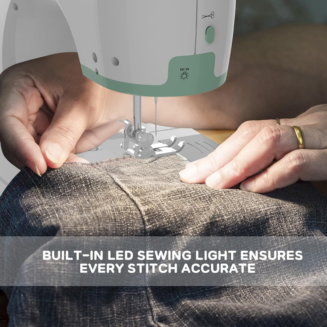 Přenosný šicí stroj se 12 stehy a rozšiřovacím stolem – StitchPro