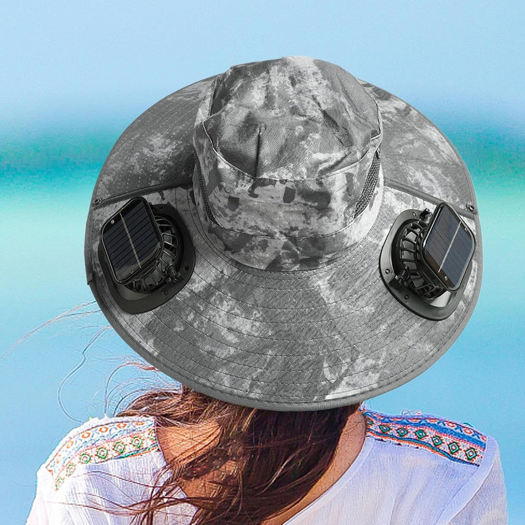 Solární ventilátorový chladicí klobouk s UV ochranou – Solvoro