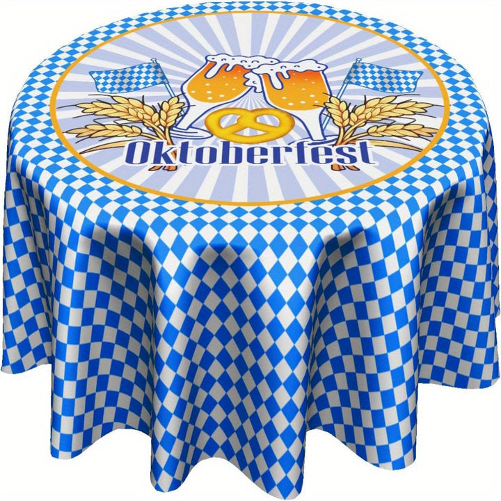 Kulatý ubrus z polyesteru (152 cm a 178 cm) – WiesnTisch Oktoberfest 2025