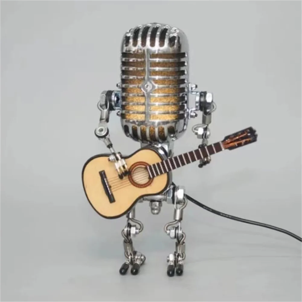 Dekorativní mikrofonová robotická lampa s kytarou – Max