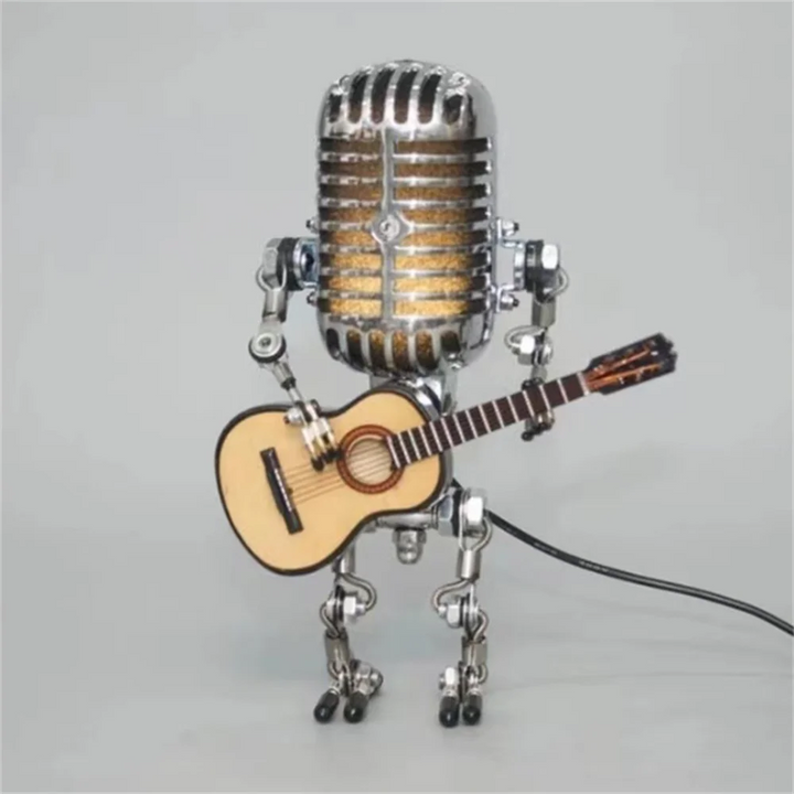 Dekorativní mikrofonová robotická lampa s kytarou – Max