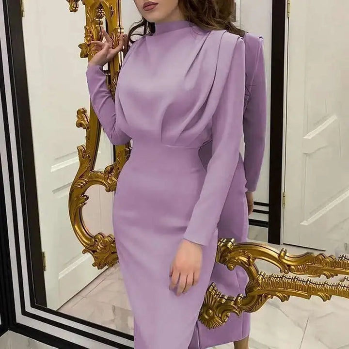 Bodycon midi šaty s rolákem – Valeria
