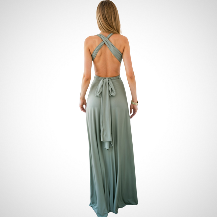 Elegant překrývající maxikabát s ženským střihem – Celine
