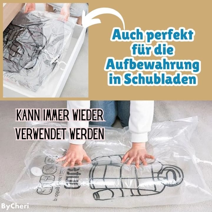 Hanging Vacuum Storage Bags for Closet Space Saving, 130 x 60 cm, Clear 8