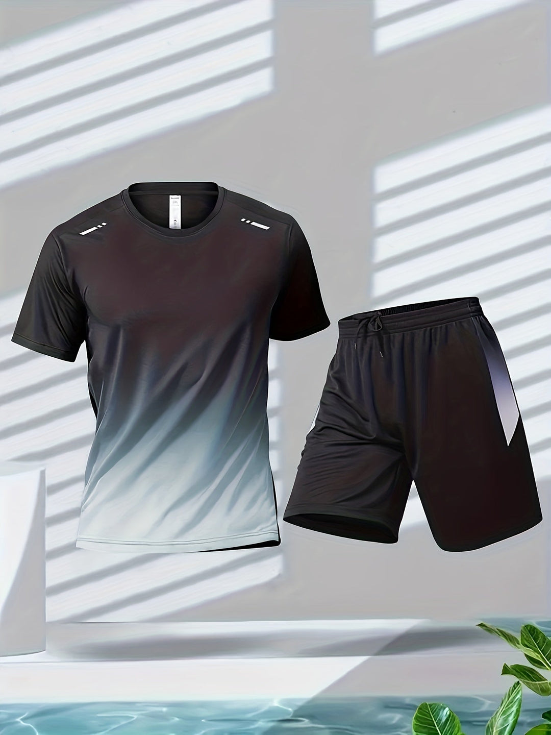 Prodyšná sportovní souprava pro muže s tričkem a šortkami - PowerMove