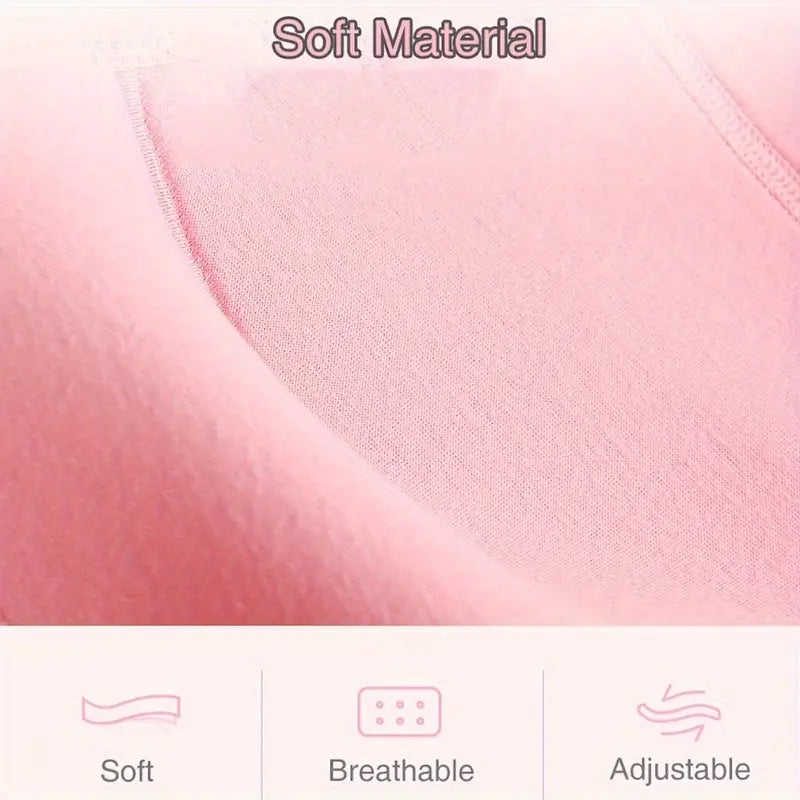 Weiches, atmungsaktives, verstellbares Material in Rosa für bequeme Kleidung.