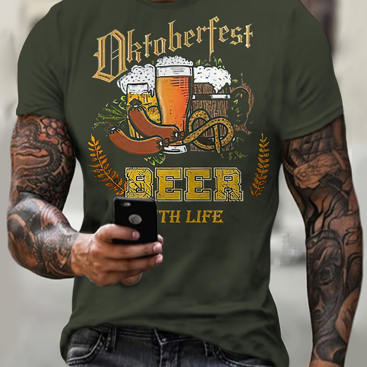 Pánské krátké tričko s potiskem piva – Markus Oktoberfest 2025