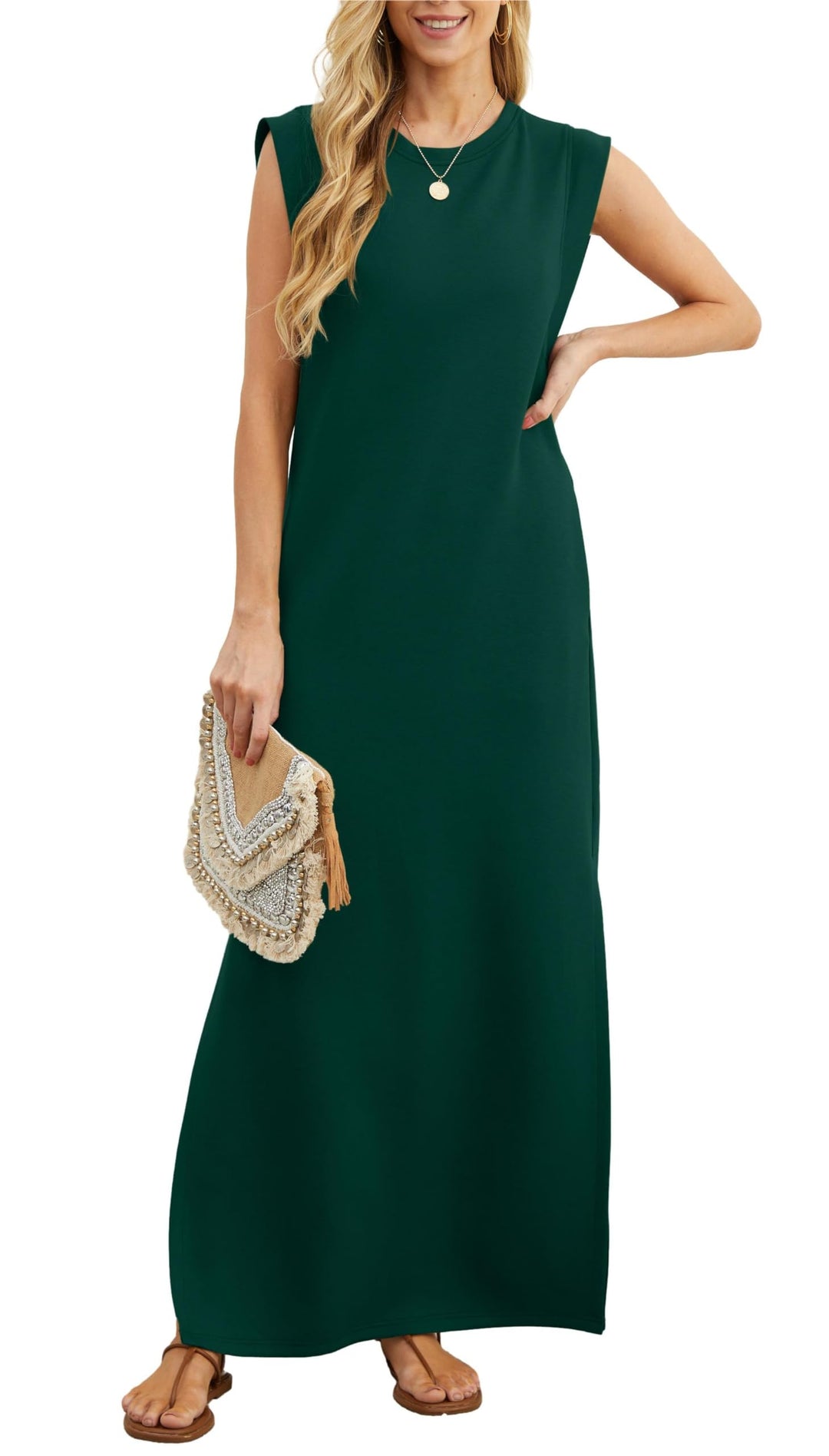 Vzdušné maxi šaty s kapsami pro ženy – Romy
