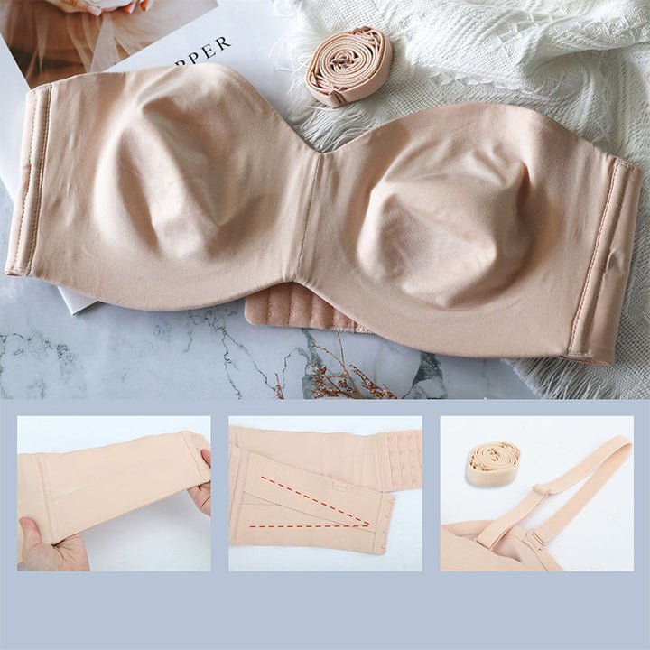 Bezešvá bandeau podprsenka s odnímatelnými ramínky – Camille