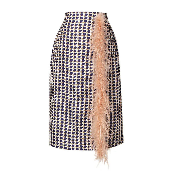 Dvoudílný šifonový podzimní outfit s páskem a sukní – Maurelle