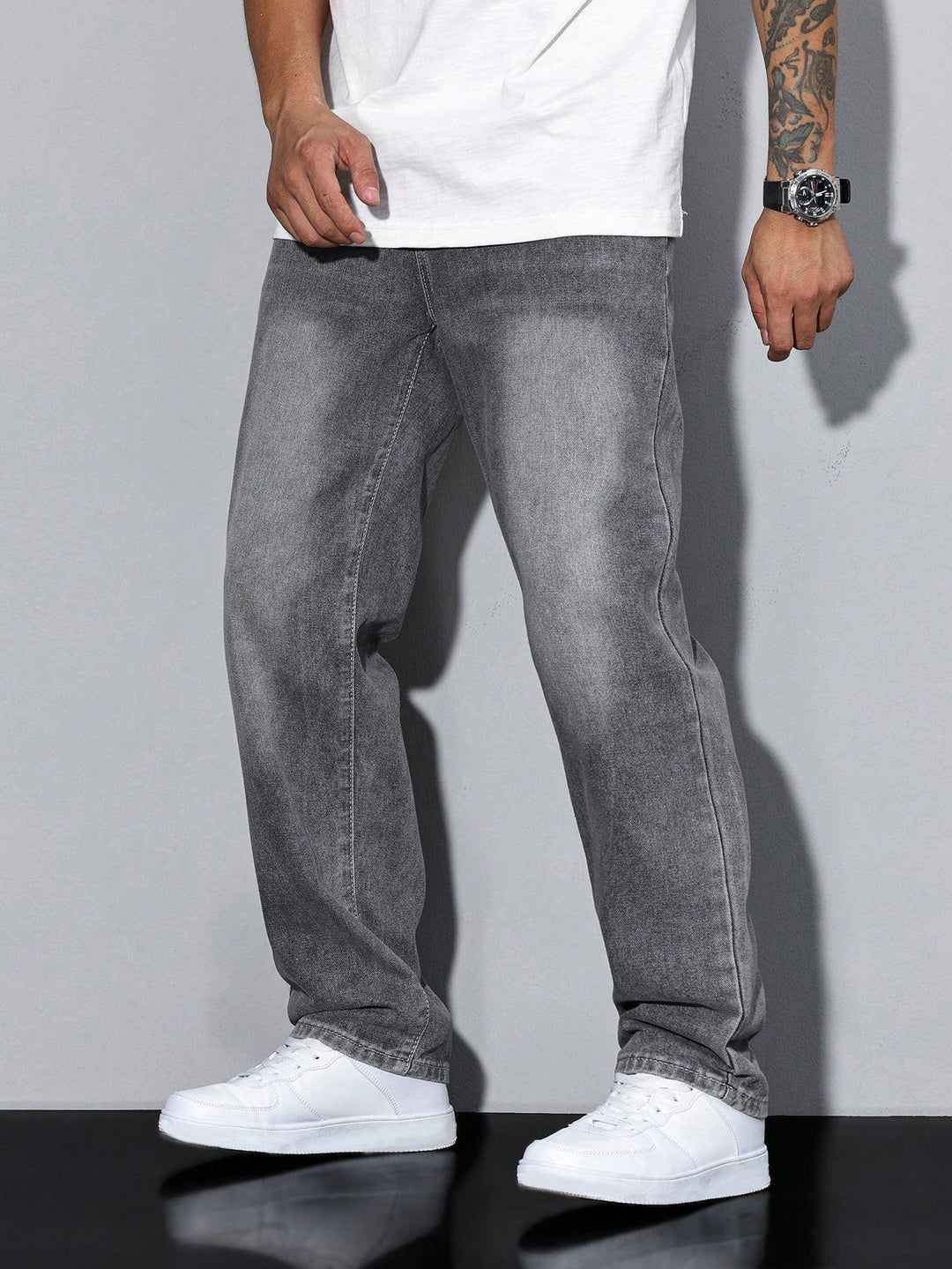 Baggy Jeans - Wide Fit Denim Pants with Washed Look 5