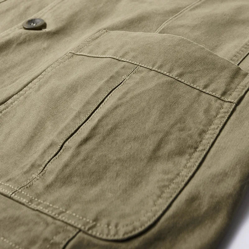 Pánská podzimní bunda ve vintage a vojenském stylu – Viktor