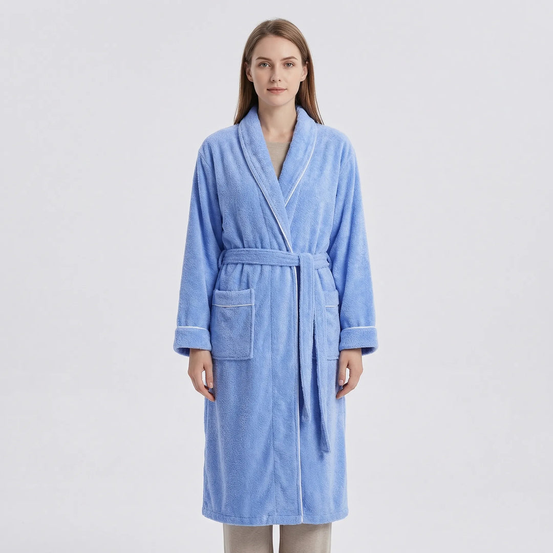 Belted Towelling Dressing Gown For Women - Charlene