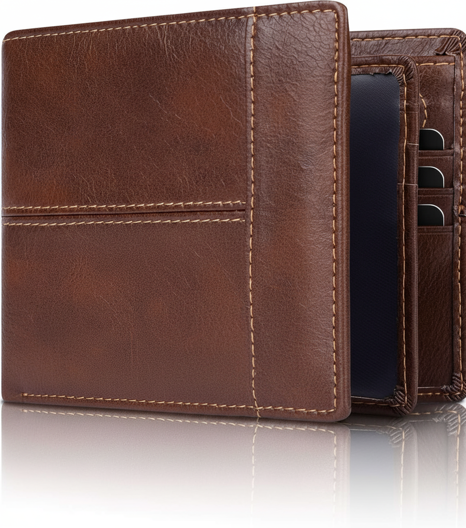 Bifold Męski Portfel - SecureGuard 