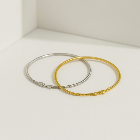Bíh | Minimalistická náramek se sponou ve tvaru hada
