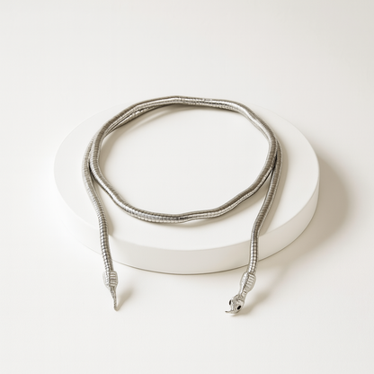 Bilandi Hadí | Bilandi Hladký Kovový Had Náhrdelník pro Ženy