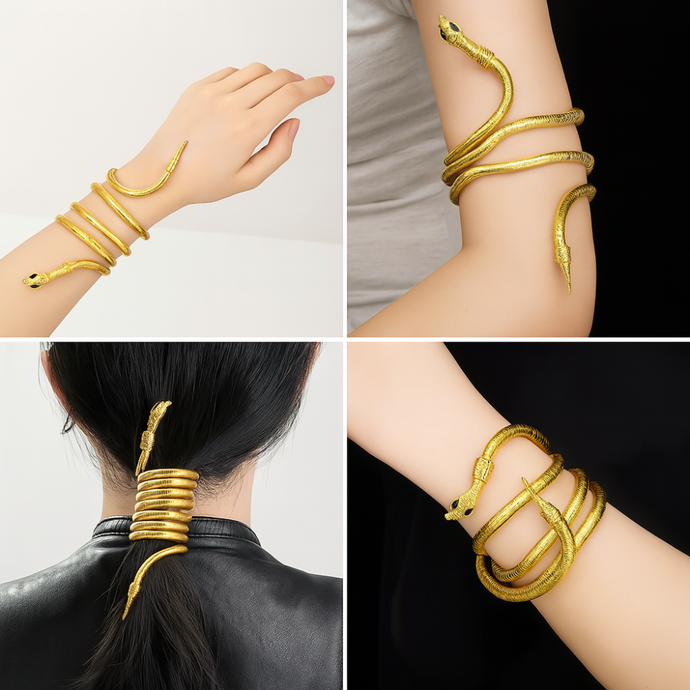 Bilandi Hadí | Bilandi Hladký Kovový Had Náhrdelník pro Ženy