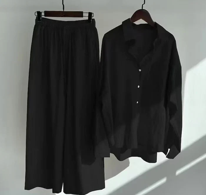 Vzdušná dvoudílná letní souprava z lnu – Geneve