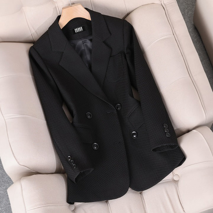 Dámský blazer s károvaným vzorem na podzim – Isabelle