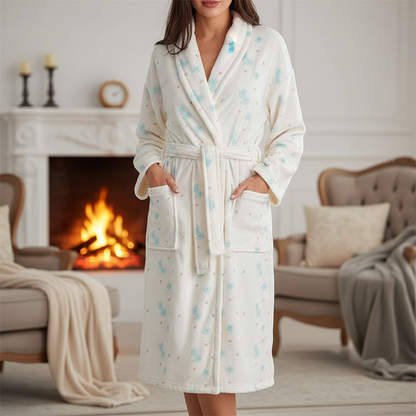 Blumenmuster Bademantel - Julia