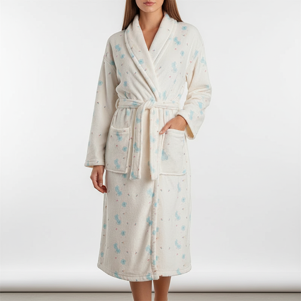 Blumenmuster Bademantel - Julia