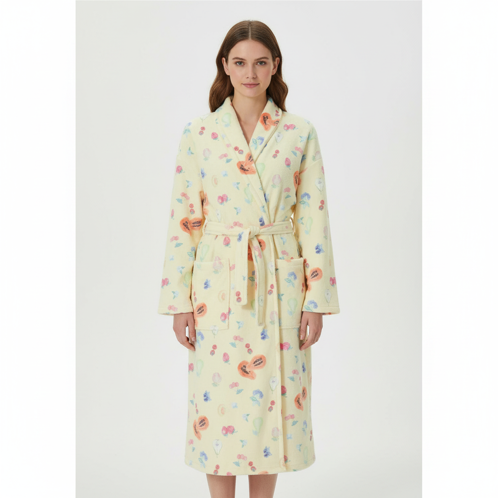 Blumenmuster Bademantel - Julia