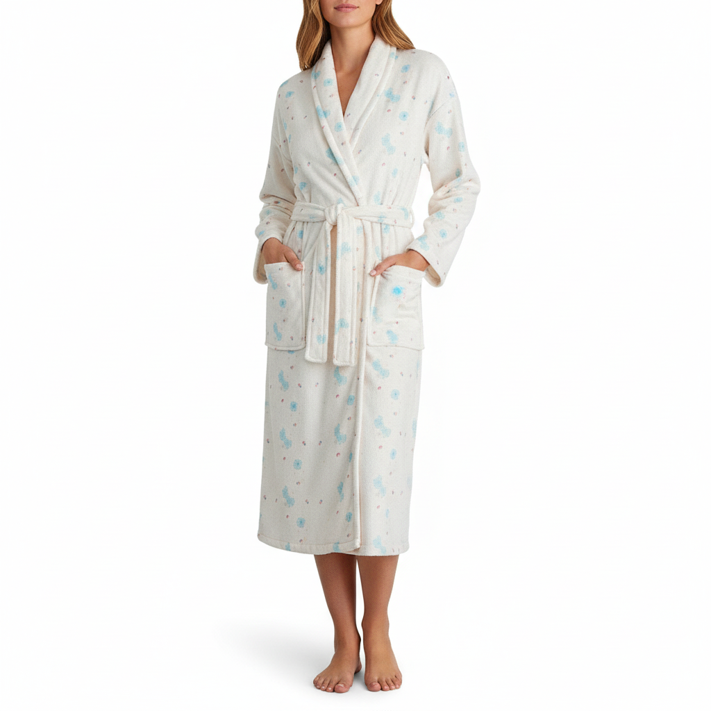 Blumenmuster Bademantel - Julia