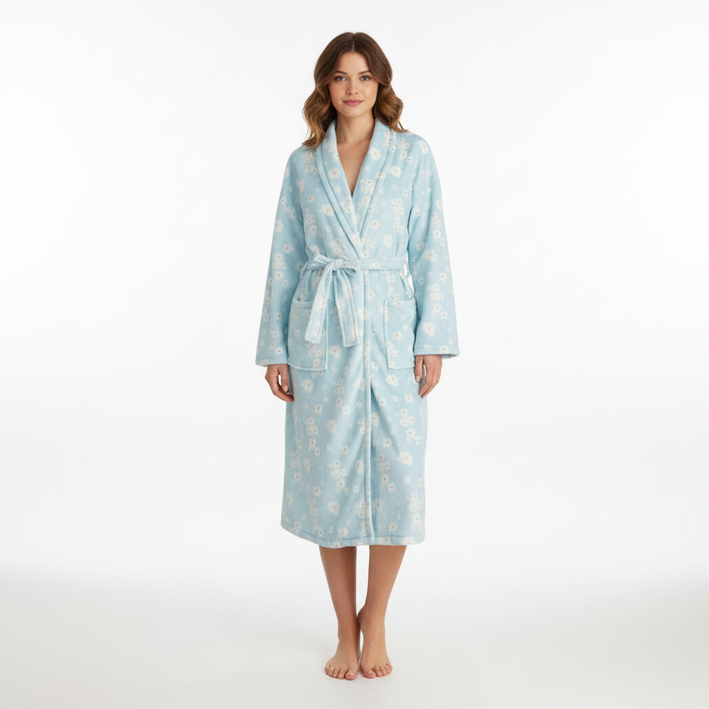 Blumenmuster Bademantel - Julia